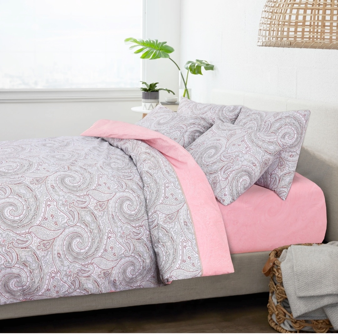 ΝΕΧΤ 3190 ΣΕΤ ΠΑΠΛΩΜΑΤΟΘΗΚΗ 100%CΟΤ. ΡΕRCΑLΕ 160Χ240 ΡΙΝΚ  2ΡCS