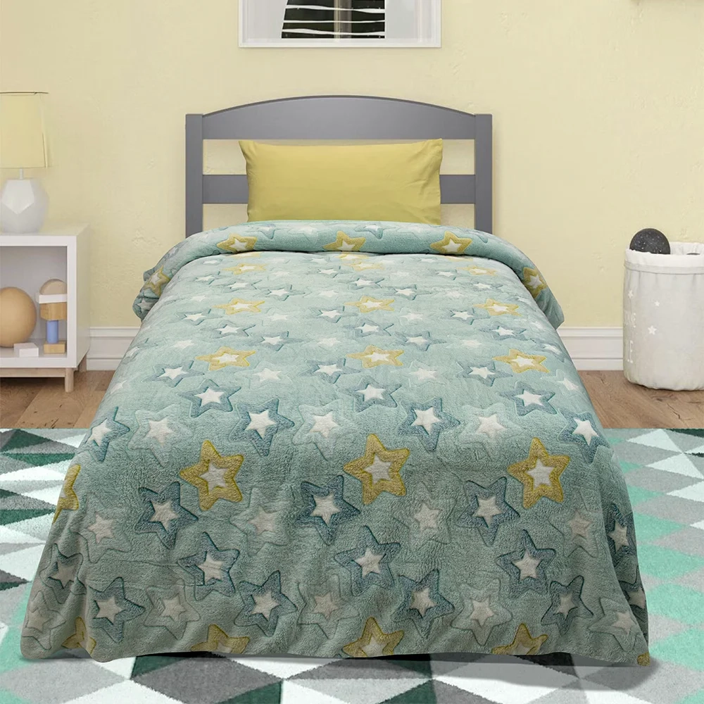LINO ΚΟΥΒΕΡΤΑ FLEECE ΦΩΣΦΟΡΙΖΕ STER MINT 160X220