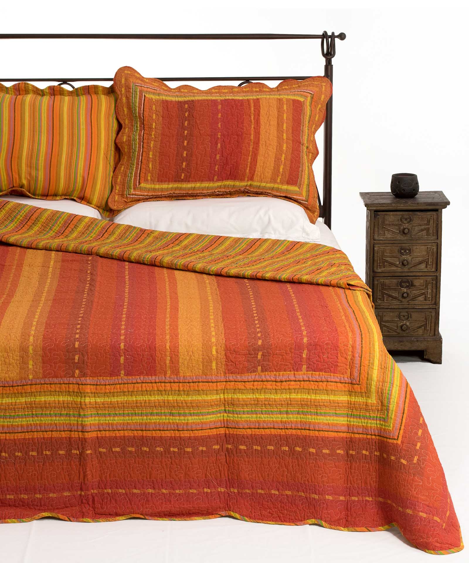 ΚΟΥΒΕΡΛΙ σετ (160cm x 220cm + 1 x 50cm x 70cm) 8013 πορτοκαλί