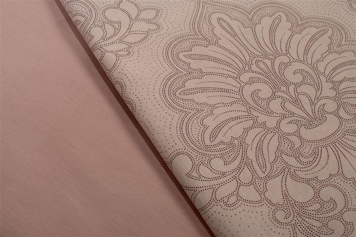 Σεντόνια Εμπριμέ Σετ 4 τεμ Άρτεμις 703 240X270 Dusty Rose 100% Cotton
