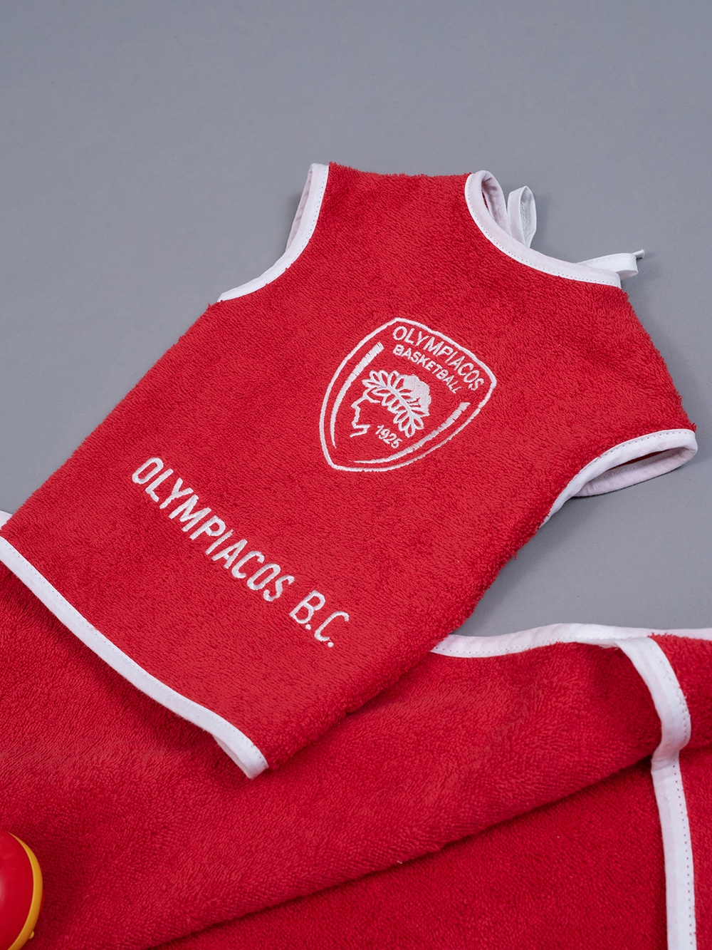 Βρεφικό Σετ Λουτρού Olympiacos B.C. 100% Βαμβάκι με Κέντημα