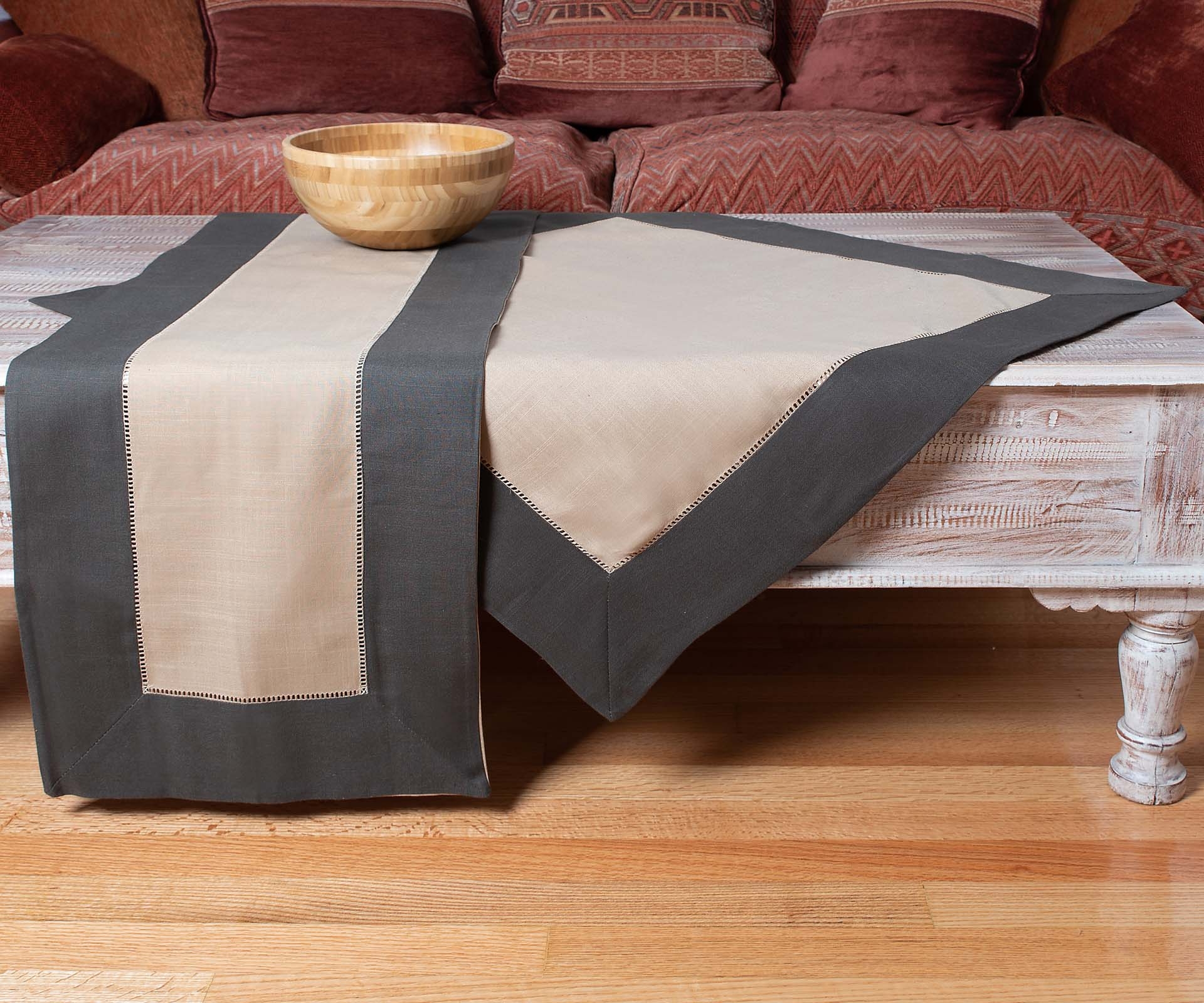 τραπεζομάντηλα (160cm x 220cm)  bg17 καφέ/μπεζ