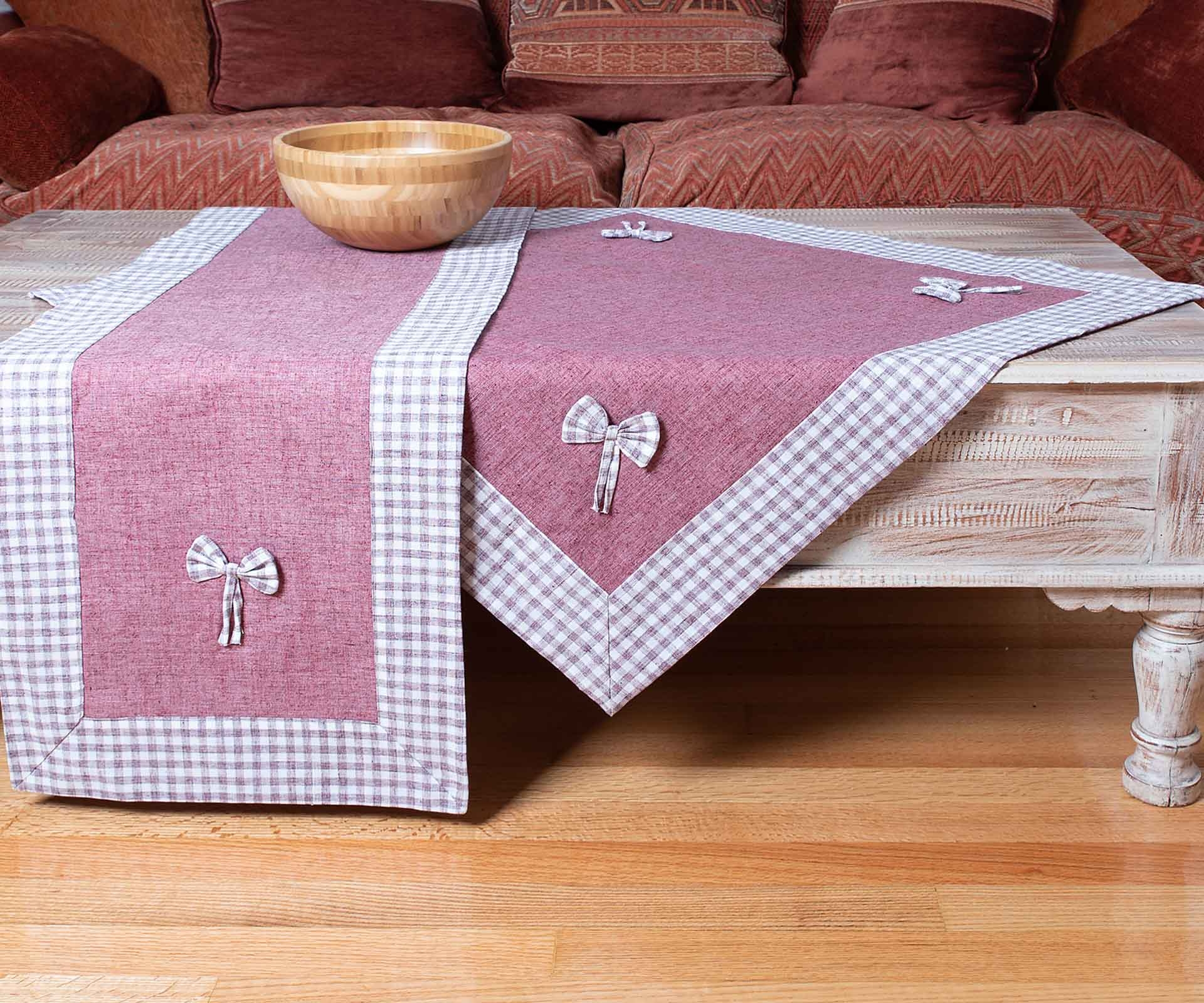 τραβέρσα (45cm x 170cm) bow μωβ