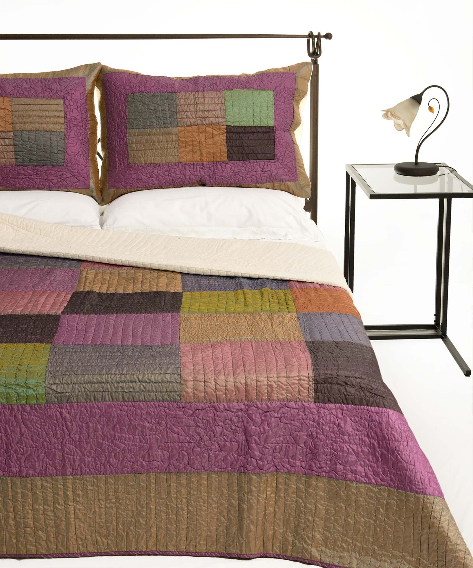 ΚΟΥΒΕΡΛΙ σετ (220cm x 240cm + 2 x 50cm x 70cm) 6153 μώβ