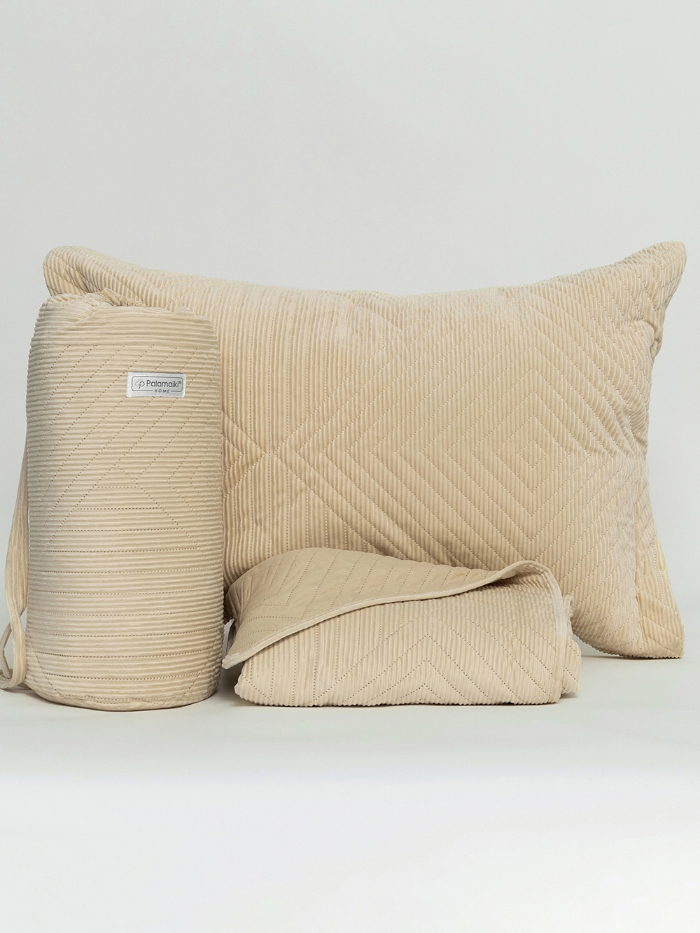 Κουβερλί Υπέρδιπλο 220x240 cm Βελούδο Polyester DIZZA Vanilla