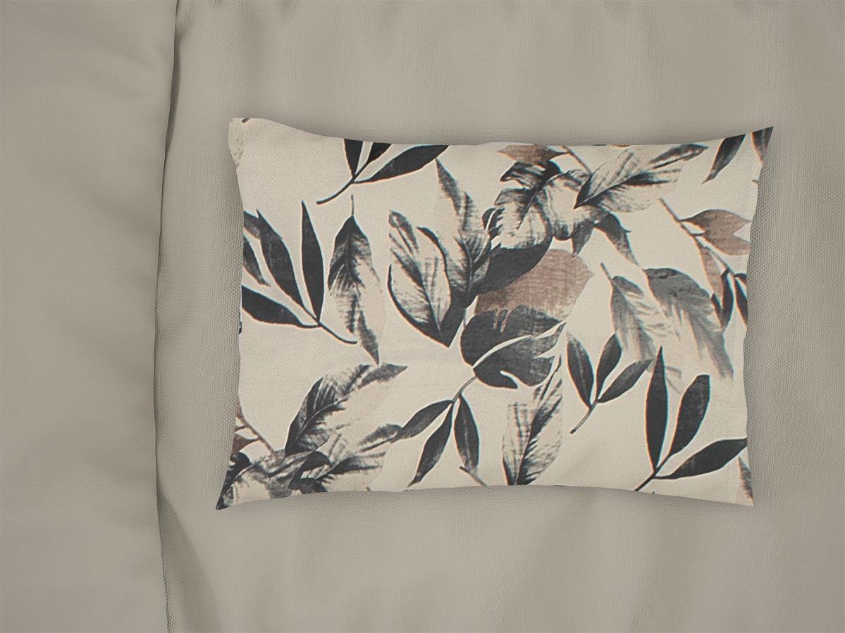 Μαξιλαροθήκη Εμπριμέ Ευριδίκη 710 50X70 Ecru-Black 100% Cotton