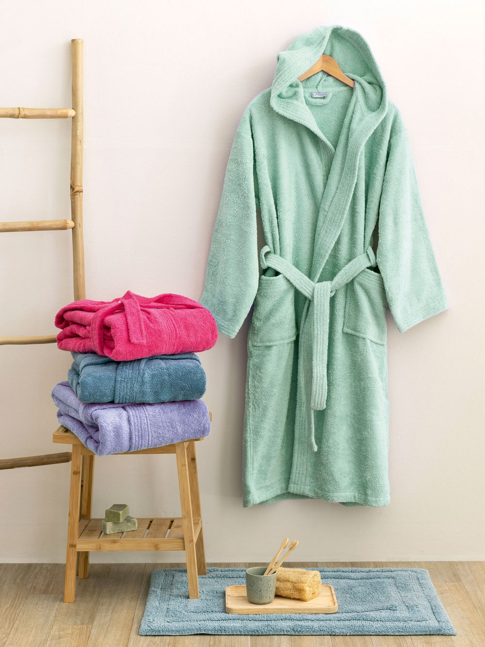 Μπουρνούζι με Κουκούλα Kids Bath JUNIOR AQUA 12-14