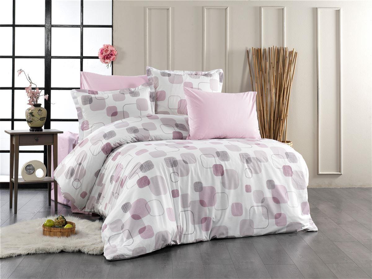 Πάπλωμα Εμπριμέ Μελίνα 709 160X240 White-Lilac 100% Cotton