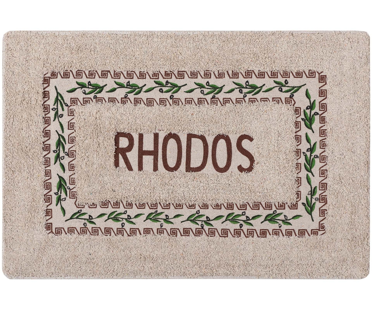 Πατάκι ελιά Ρόδος (40cm x 60cm) καφέ