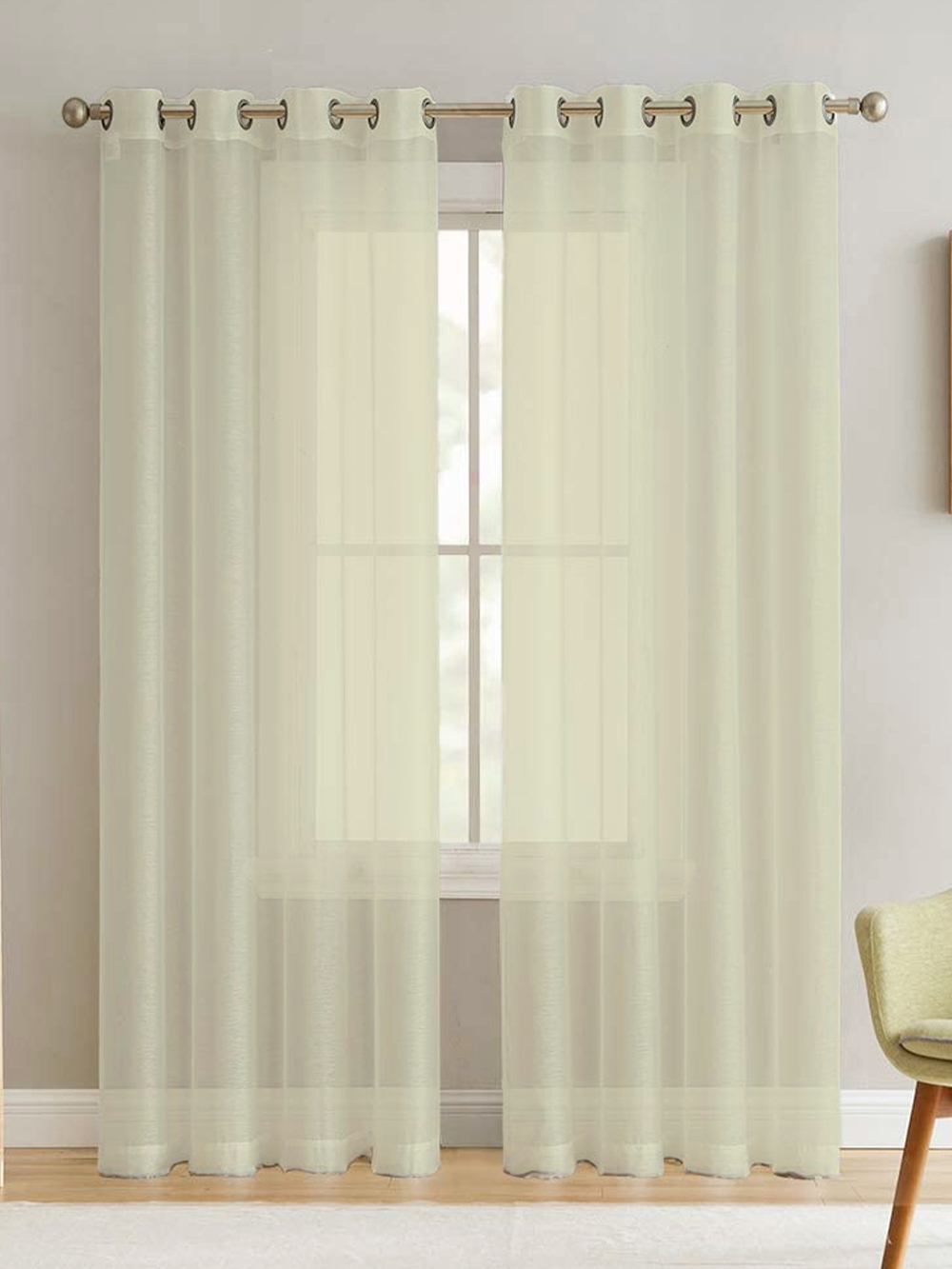 Κουρτίνα Με Τρουκς 140x260 BELE IVORY