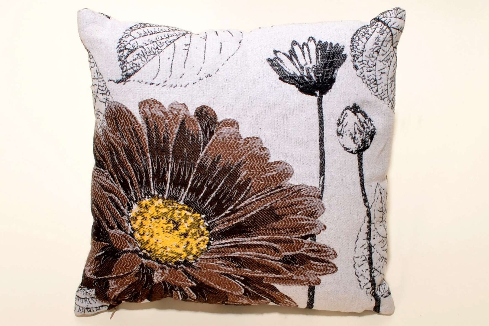 ΜΑΞΙΛΑΡΟΘΗΚΗ (45cm x 45cm) FLOWER BROWN 
