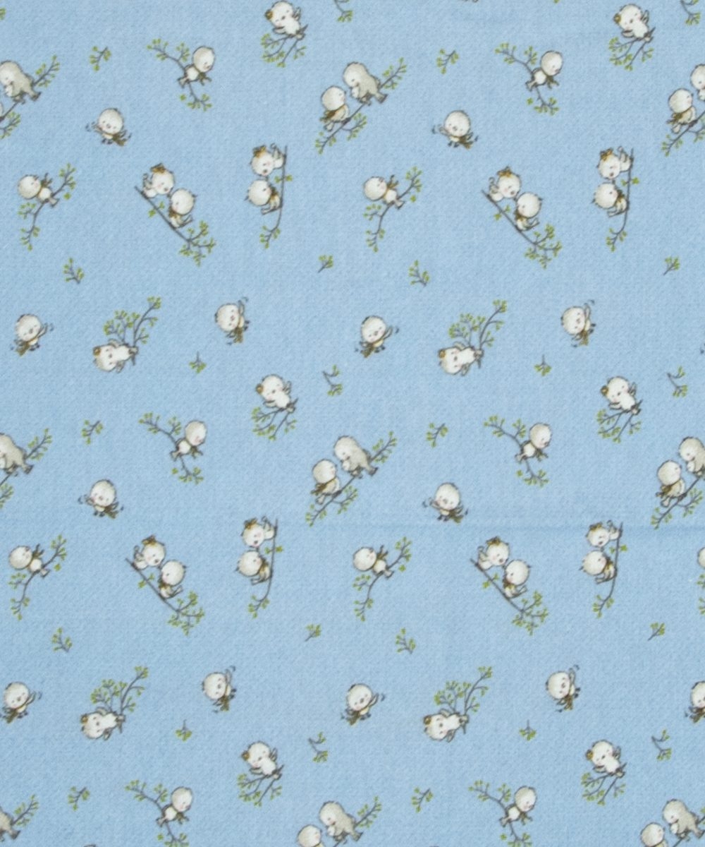ΣΕΝΤΟΝΑΚΙ ΛΙΚΝΟΥ bebe Birds 14 80X110 Sky blue Flannel cotton 100%
