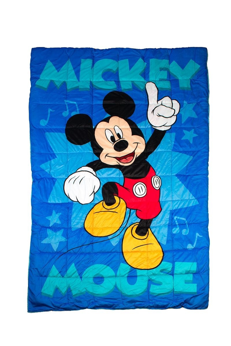 Κουβερτοπάπλωμα Flannel-Sherpa Disney Home Mickey 16 160X250 Blue 100% Polyester