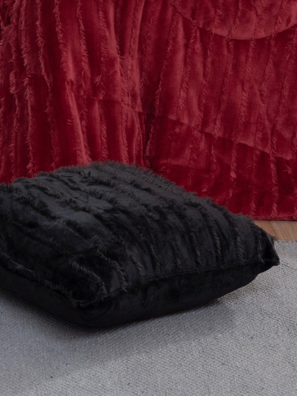 Διακοσμητική Μαξιλαροθήκη 50x50 cm GWEN BLACK - 100% Polyester Jacquard
