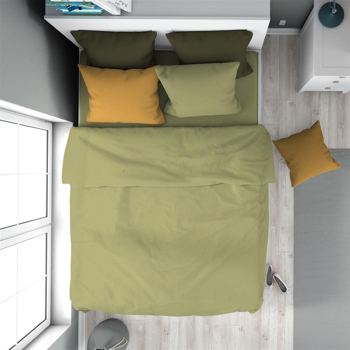 Παπλωματοθήκη Solid 504 160X240 Olive 100% Cotton