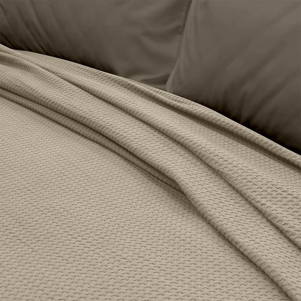 Κουβέρτα King Size (240×260) Πικέ Cocoon Μόκα