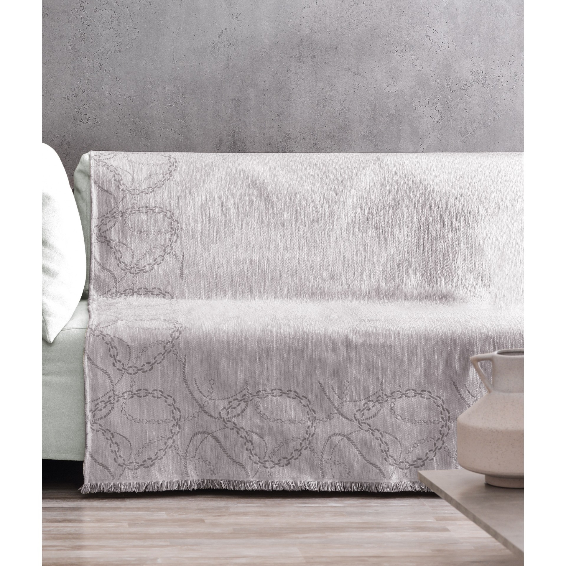 CADENA SILVER  ΔΙΘΕΣΙΟ ΡΙΧ  180Χ250 100% COTTON