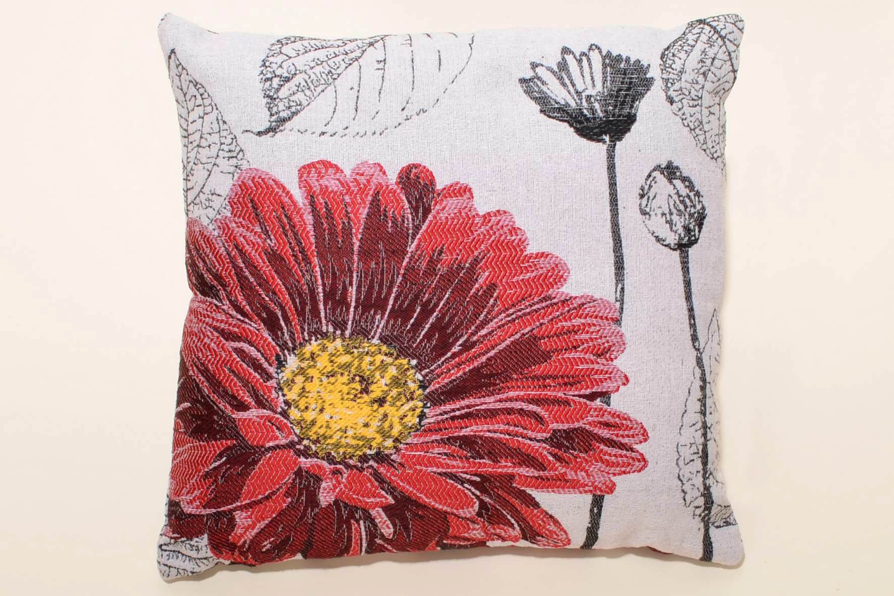ΜΑΞΙΛΑΡΟΘΗΚΗ (45cm x 45cm) FLOWER RED