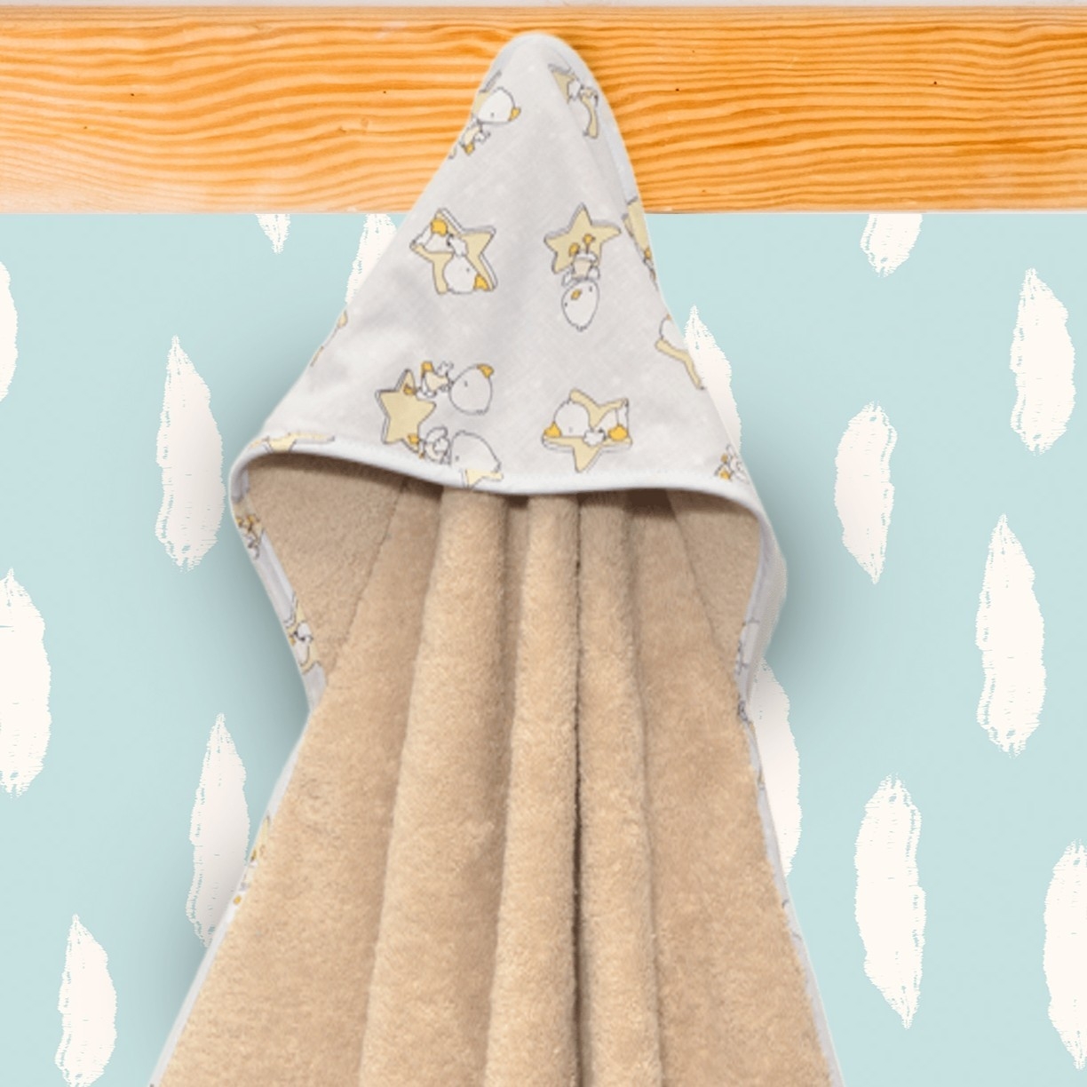 Μπουρνούζι Κάπα 75x75cm 100% Βαμβάκι 450 γρμ/τμ Design 210 Oliver Baby