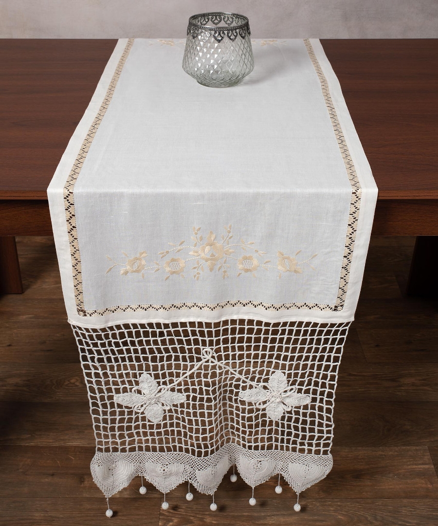 Τραβέρσα Ρουμάνικη (50cm x 200cm) εκρού