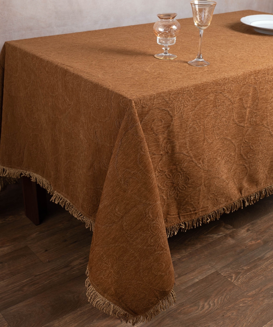 Σενίλ τραπεζομάντηλο 055 (200cm x 280cm) χρυσό