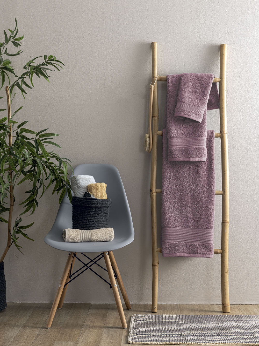 Σετ Πετσετες Towels Collection NAYA MAUVE