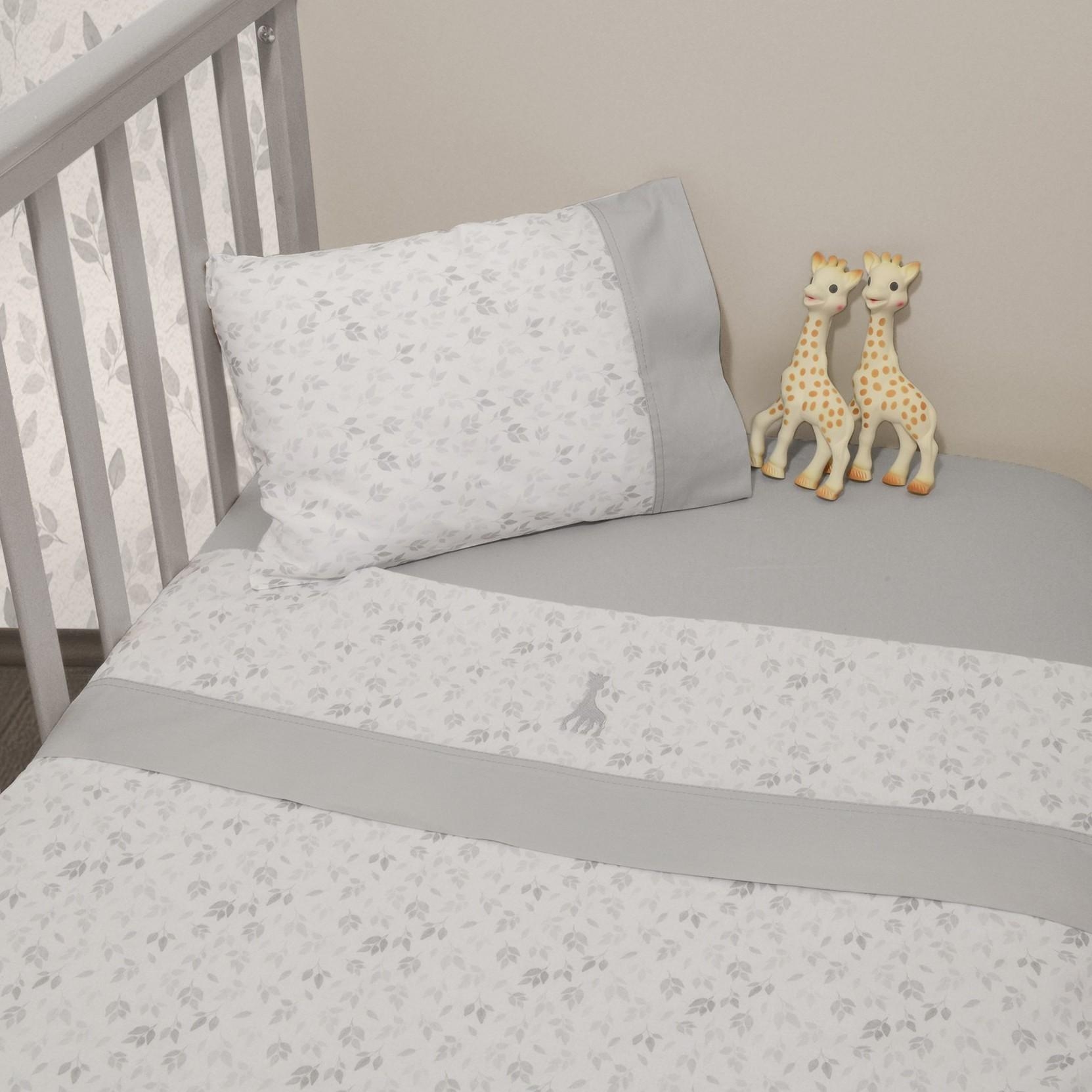 Σεντόνια Κούνιας Σετ 3τεμ.110x170 με Λάστιχο Design 507 SOPHIE LA GIRAFE