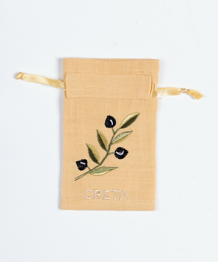 Σαπουνοθήκη (10τμχ) ΚΡΗΤΗ (9cm x 14cm) κίτρινο με χρώμα