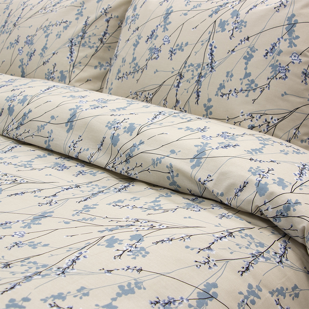 Σετ Σεντόνια Με Λάστιχο (105×200+32) Amandes Μπλε