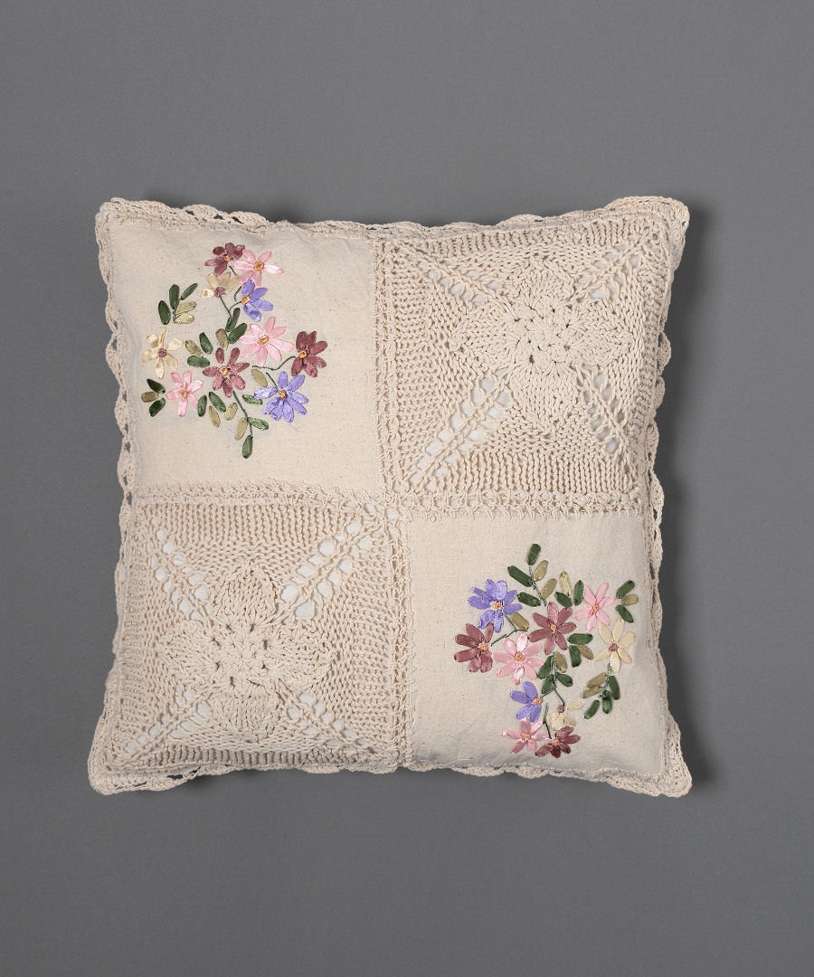 ΜΑΞΙΛΑΡΟΘΗΚΗ (40cm x 40cm) πλεκτό κορδέλα 1