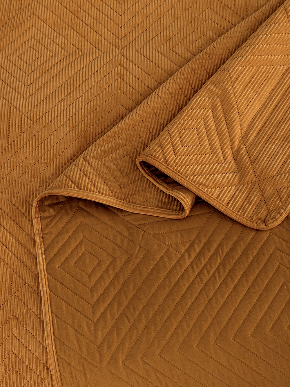 Κουβερλί Υπέρδιπλο 220x240 cm Velvet Κοτλέ DIZZA GOLD