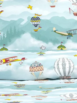 LINO Σετ Παιδική Παπλωματοθήκη (160x240) Cloud Chasers Πετρόλ