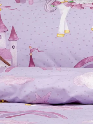 LINO Σετ Παιδική Παπλωματοθήκη (160x240) Dreamy Castleland Λιλά