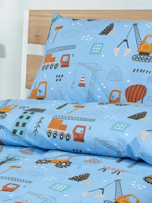 LINO Σετ Παιδική Παπλωματοθήκη (160x240) Playground Town Πετρόλ