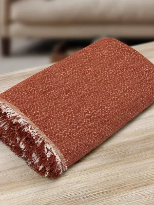 Ριχτάρι Πολυθρόνας Boxi Σενίλ 180x180 cm Κεραμιδί - Lino Home