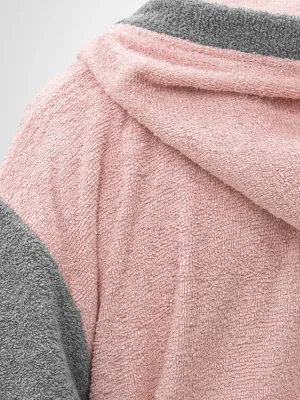 LINO Μπουρνούζι με κουκούλα Large Revel Ροζ