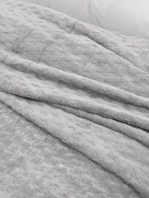 LINO Κουβέρτα Υπέρδιπλη (220x240) Flannel Lofti Ασημί