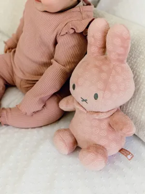 Λούτρινο Από Βελουτέ Ύφασμα 30cm Ροζ Miffy Flowers