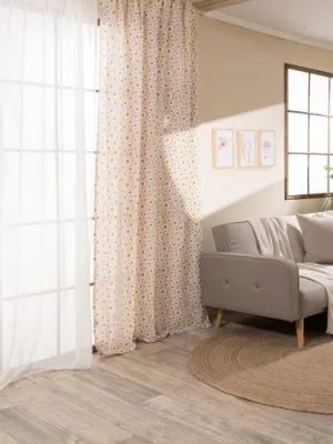  Κουρτίνα (Έτοιμη Ραμμένη) Floreta 01 - 140x275cm