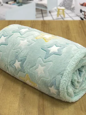 LINO ΚΟΥΒΕΡΤΑ FLEECE SHERPA ΦΩΣΦΟΡΙΖΕ STER MINT 160X220