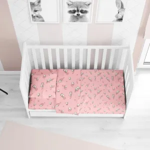 ΣΕΝΤΟΝΙΑ ΕΜΠΡΙΜΕ ΣΕΤ 3 τεμ bebe Birds 15 120X160 Pink Flannel cotton 100%