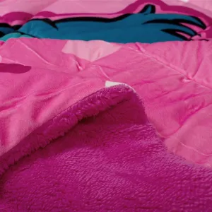 Κουβερτοπάπλωμα Flannel-Sherpa Disney Home Lilo & Stitch 57 160X250 Pink 100% Polyester