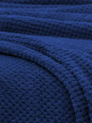 LINO Κουβέρτα Υπέρδιπλη (220x240) Fleece Napnest Σκούρο Μπλε