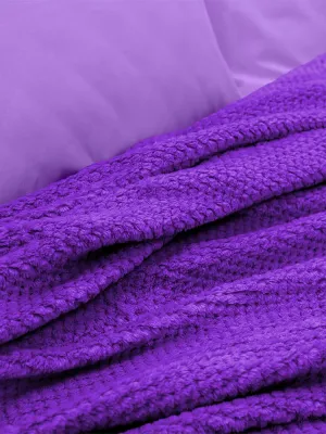 LINO Κουβέρτα Υπέρδιπλη (220x240) Fleece Napnest Μωβ