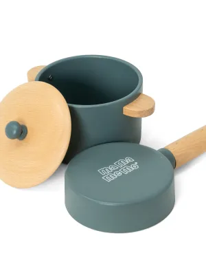 Σετ Ξύλινη Κατσαρόλα και Τηγάνι - Mama Memo