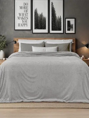 LINO Κουβέρτα Υπέρδιπλη (220x240) Sherpa Lofti Ασημί