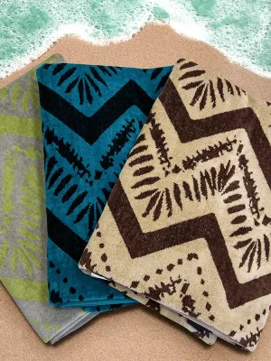 LINO ΠΕΤΣΕΤΑ ΘΑΛΑΣΣΗΣ ZIGZAGE LGREY-GREEN 86X160