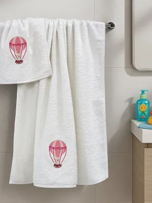 LINO Σετ Πετσέτες Παιδικές 2 τμχ (50x90, 70x140) Paloncino Λευκό/Ροζ