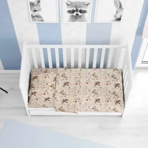 ΚΑΤΩΣΕΝΤΟΝΟ ΜΕ ΛΑΣΤΙΧΟ bebe Africa 145 0,70X1,40X0,15 Beige Flannel Cotton 100%