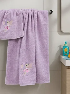 LINO Σετ Πετσέτες Παιδικές 2 τμχ (50x90,70x140) Hada Λιλά